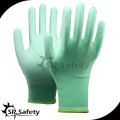 SRSAFETY guante de color verde PU moda